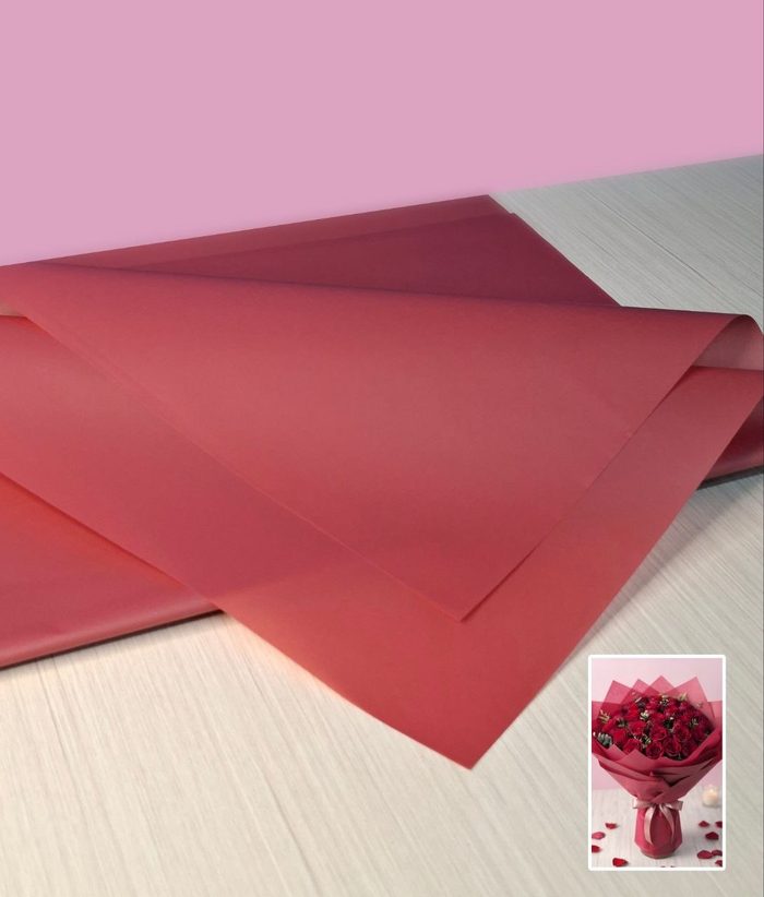 Papel Coreano Traslucido Cromatico Rojo Carmesi