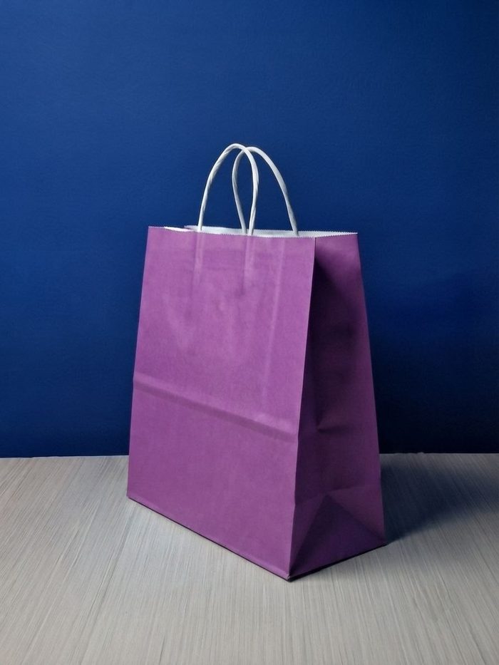 Bolsa Kraft Rectangular - Morado