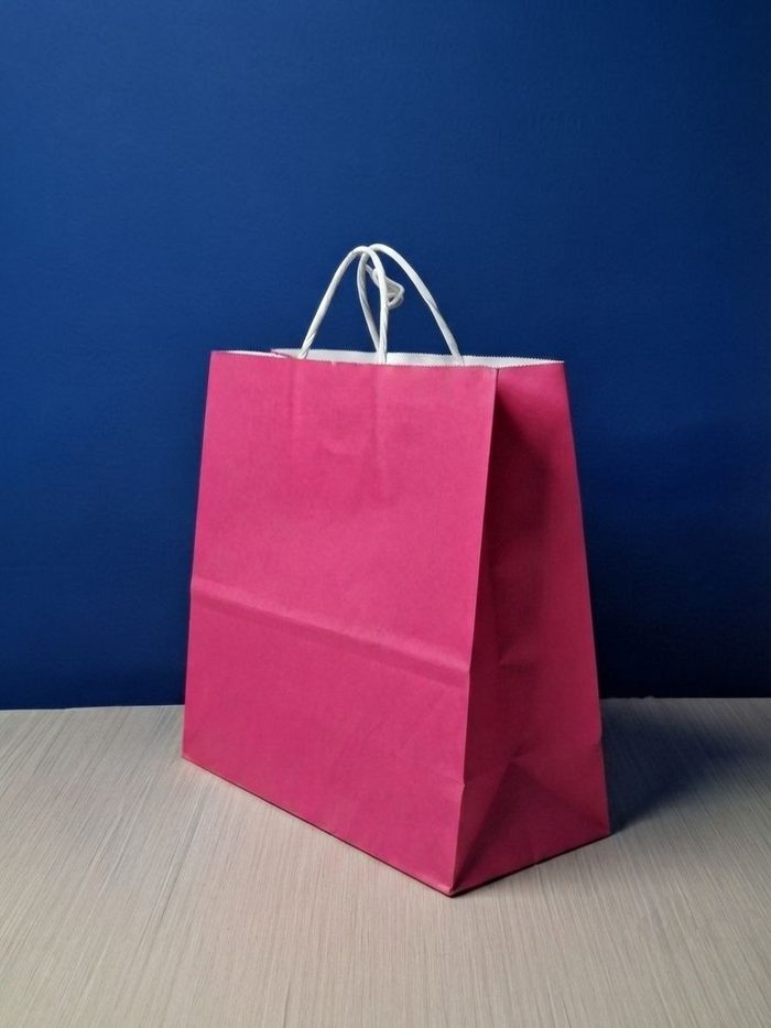 Bolsa Kraft Rectangular - Fucsia