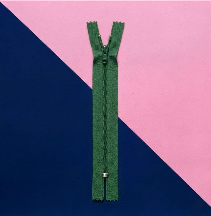 Cierre Plastico 15cm Verde Esmeralda