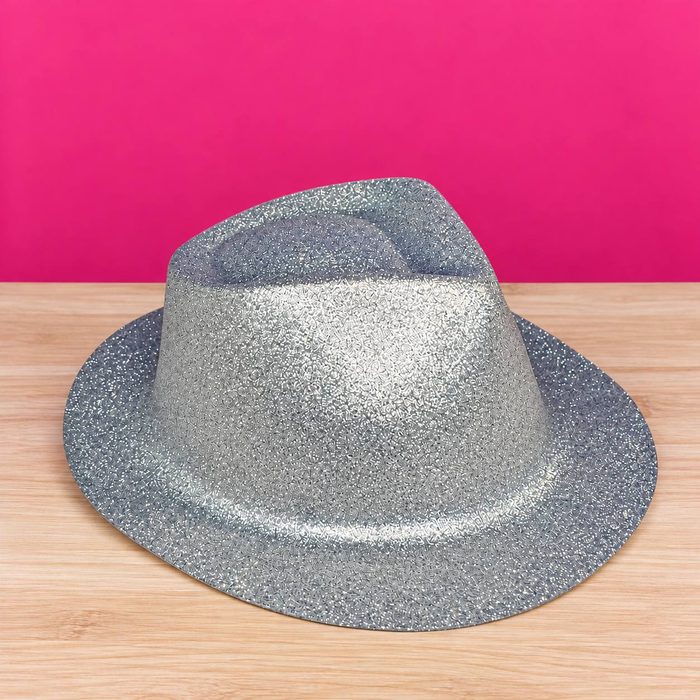 Sombrero con Escarcha Plateado