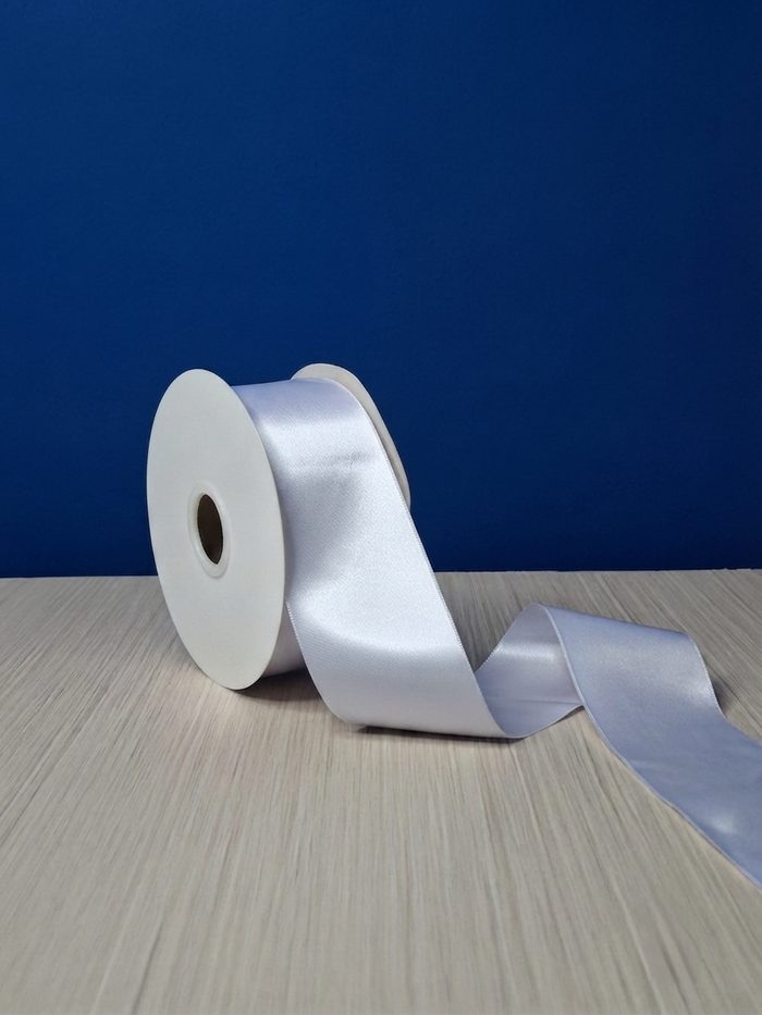 Cinta Raso #12 Blanco 001 Rollo 23mts
