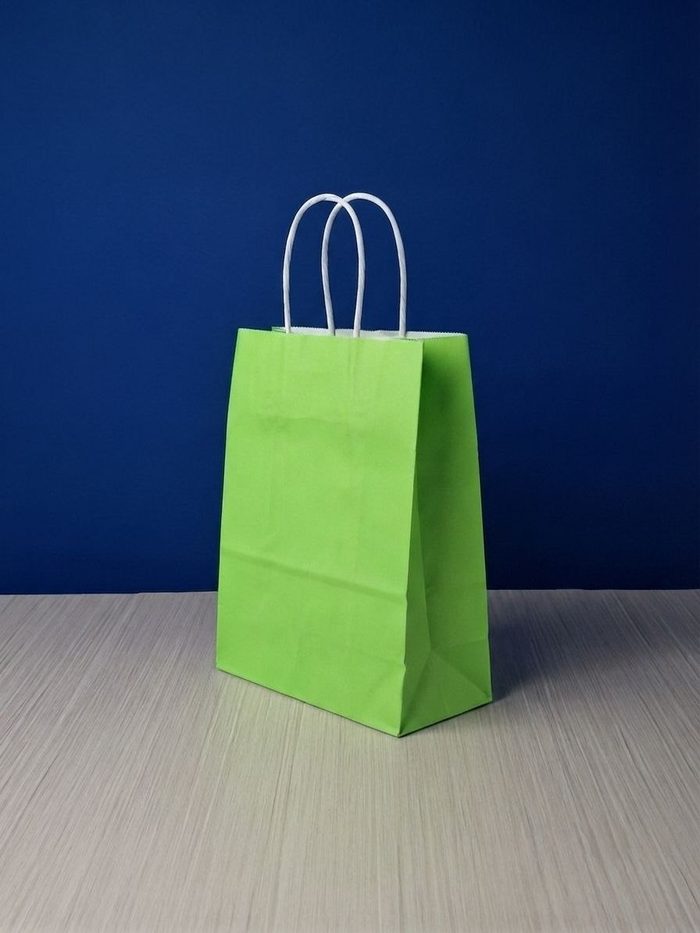 Bolsa Kraft Pequeña - Verde Manzana