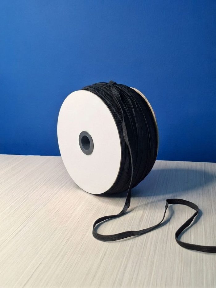 Elastica Trencilla Negra X Rollo - 8mm (200metros)
