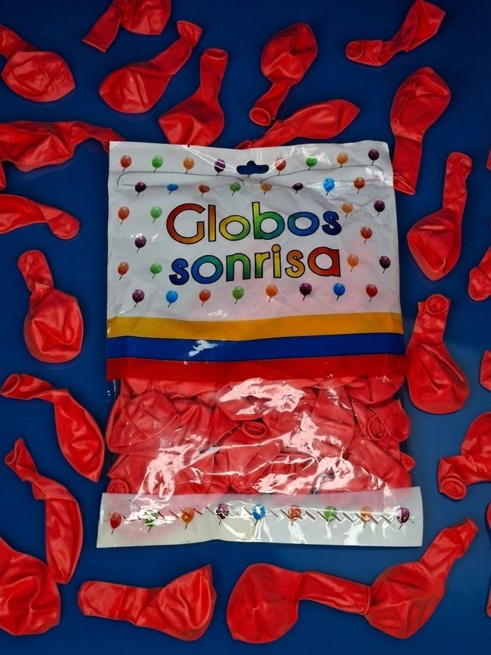 Paquete De Globos Sonrisa - Rojo Claro