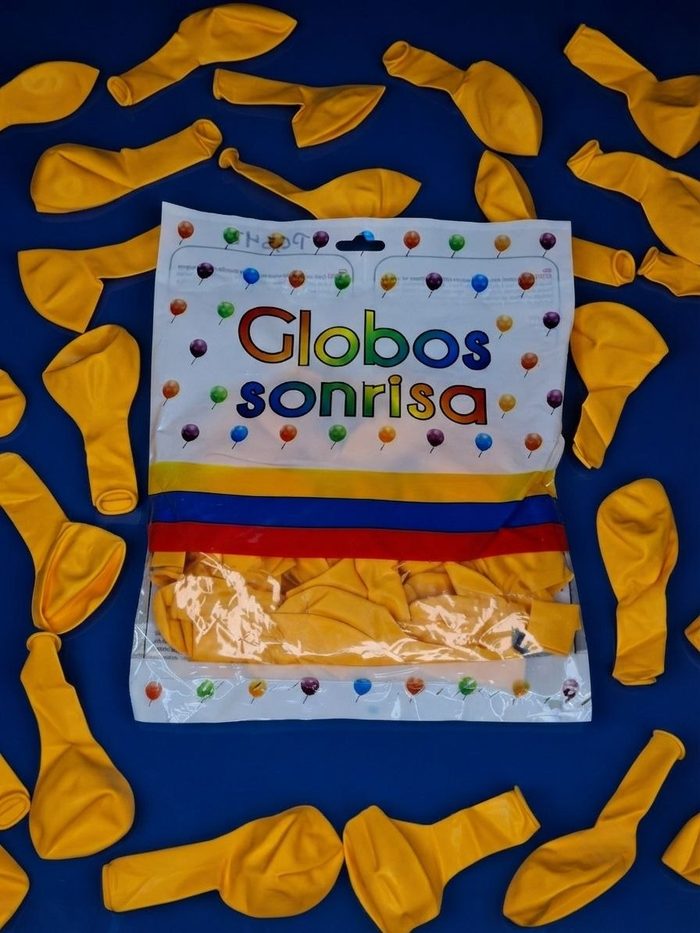 Paquete De Globos Sonrisa - Naranja Claro