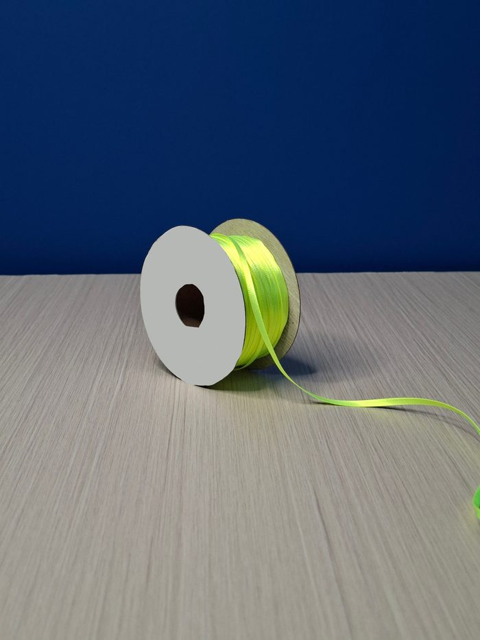 Cinta Raso #0 Amarillo Fluorescente 010 Rollo 92mts