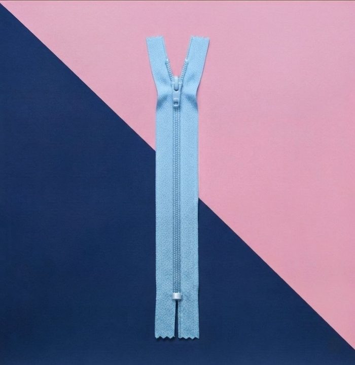 Cierre Plastico 20cm Celeste