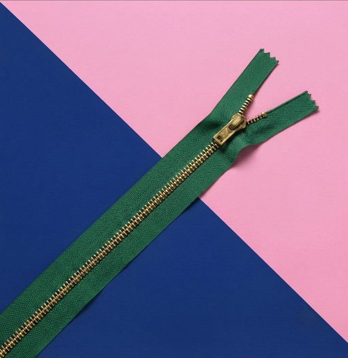 Cierre Metal Fino 20cm Verde Esmeralda