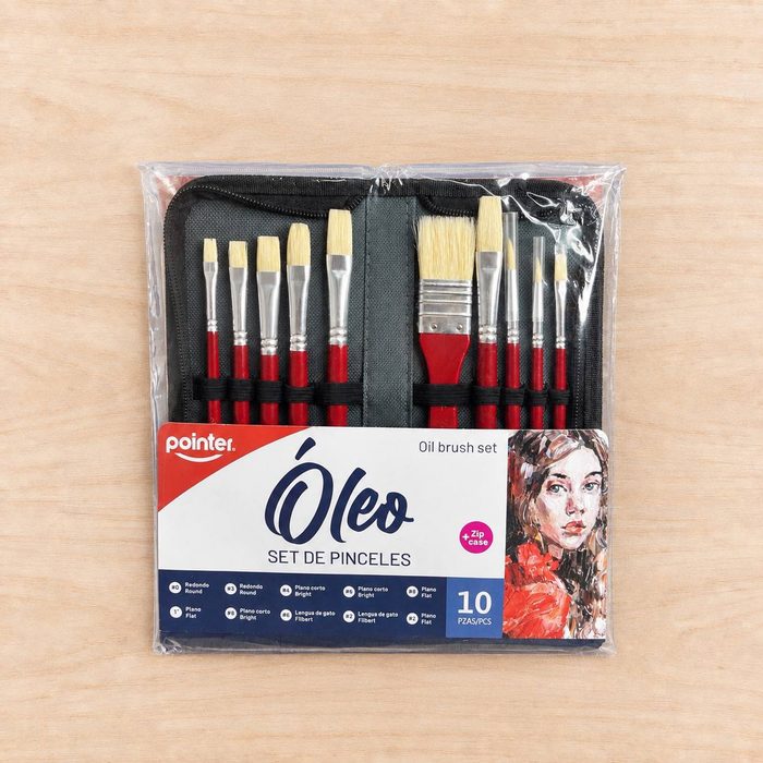 Set De Pinceles Para Oleo 10pcs Pointer