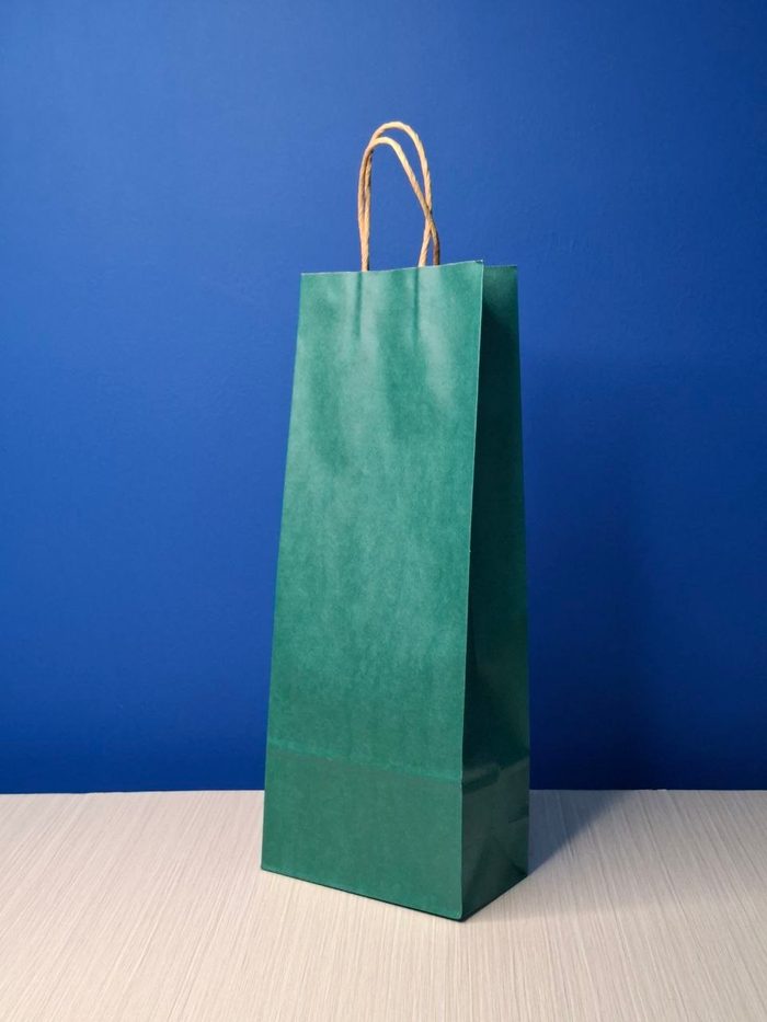 Bolsa Para Botella Kraf  - Verde