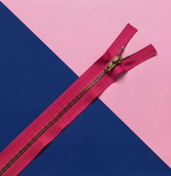 Cierre Metal Fino 20cm Fucsia
