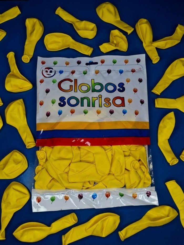 Paquete De Globos Sonrisa - Amarillo