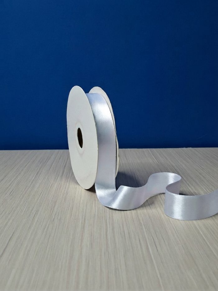 Cinta Raso #5 Blanco 001 Rollo 23mts