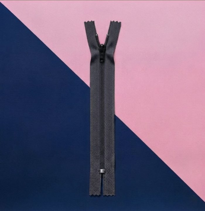 Cierre Plastico 20cm Gris Oscuro