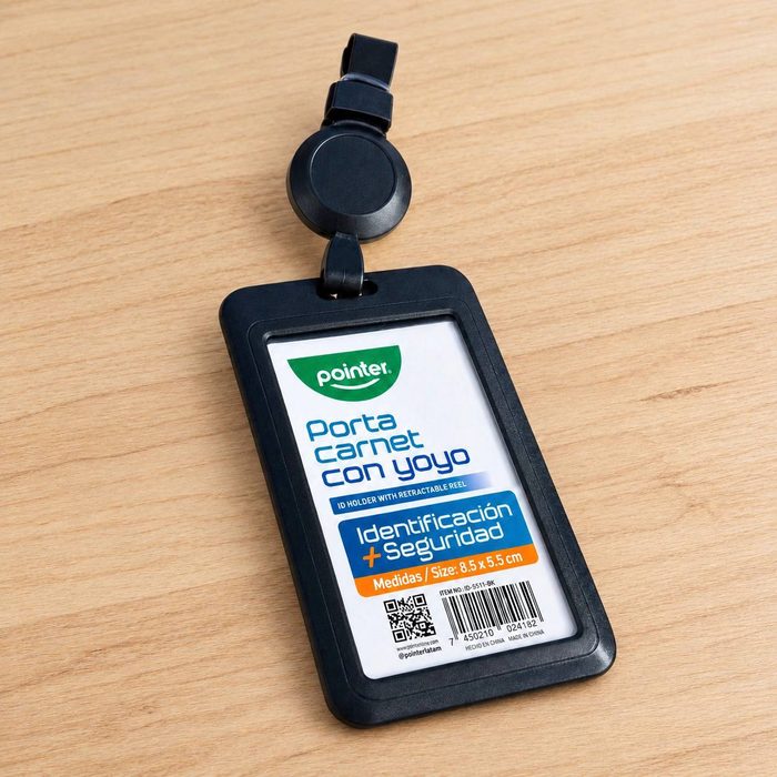 Porta Carnet Con Yoyo Negro - Id-25114-Bk