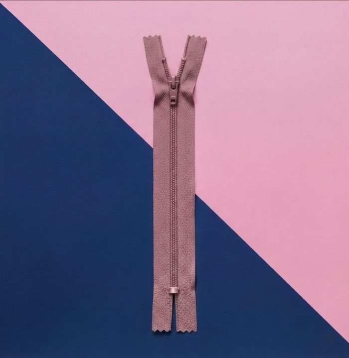 Cierre Plastico 15cm Rosa Vieja