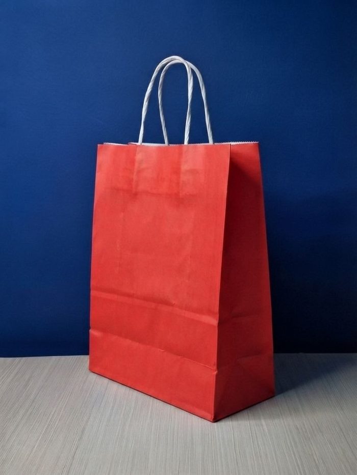 Bolsa Kraft Grande - Roja