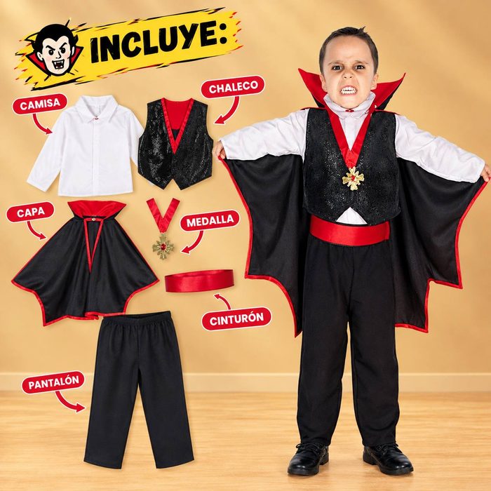 Disfraz de Dracula - Talla 8