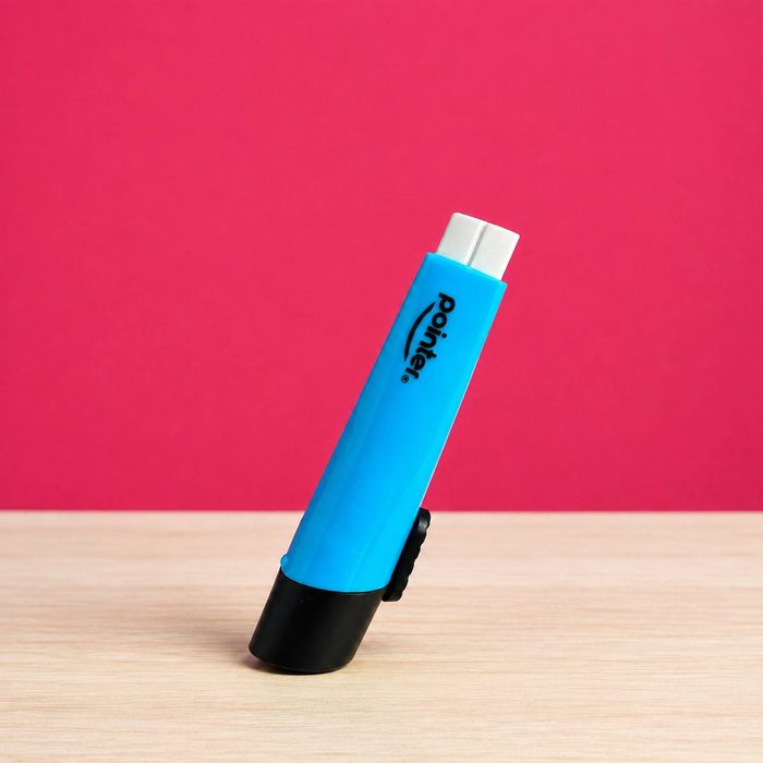 Borrador Pointer Retractil Azul 1804
