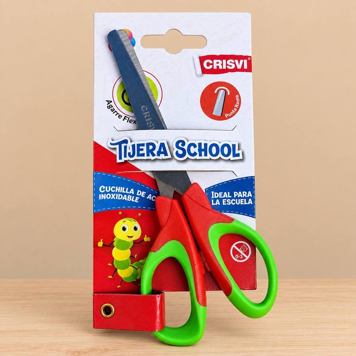 Tijera School 5.5" Crisvi Agarre Flexible