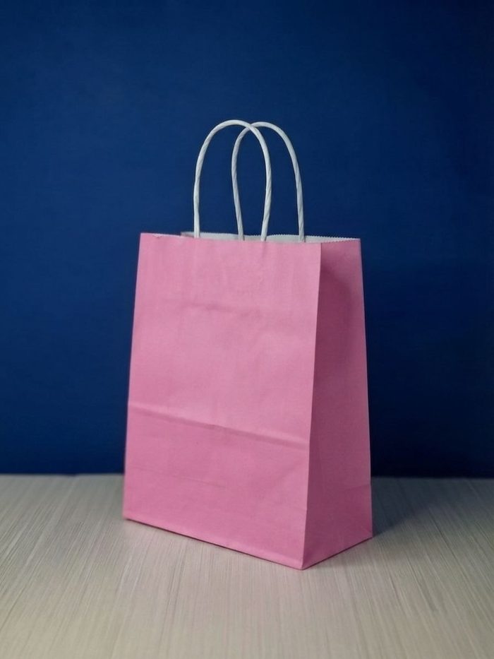 Bolsa Kraft Mediana - Rosado