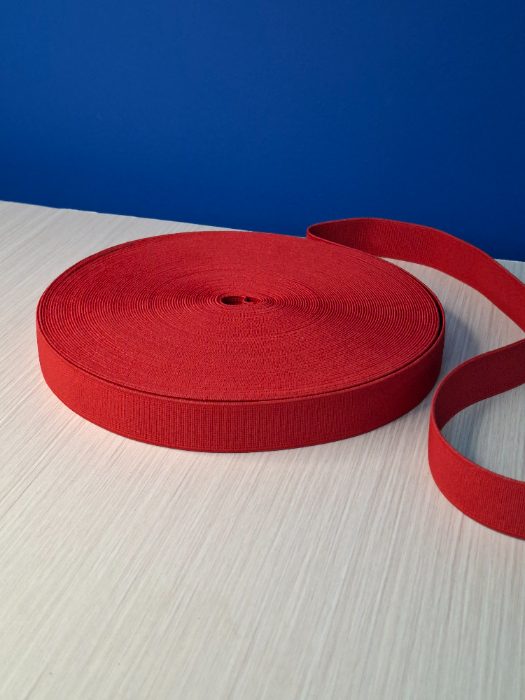 Elastica Colores Macuto 25mm Roja (25 Metros)