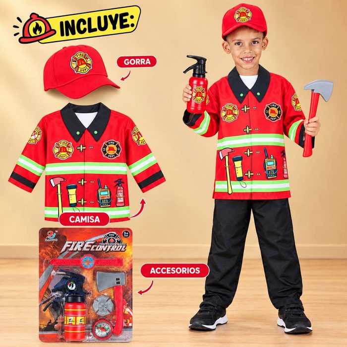 Disfraz Bombero - Talla Unica