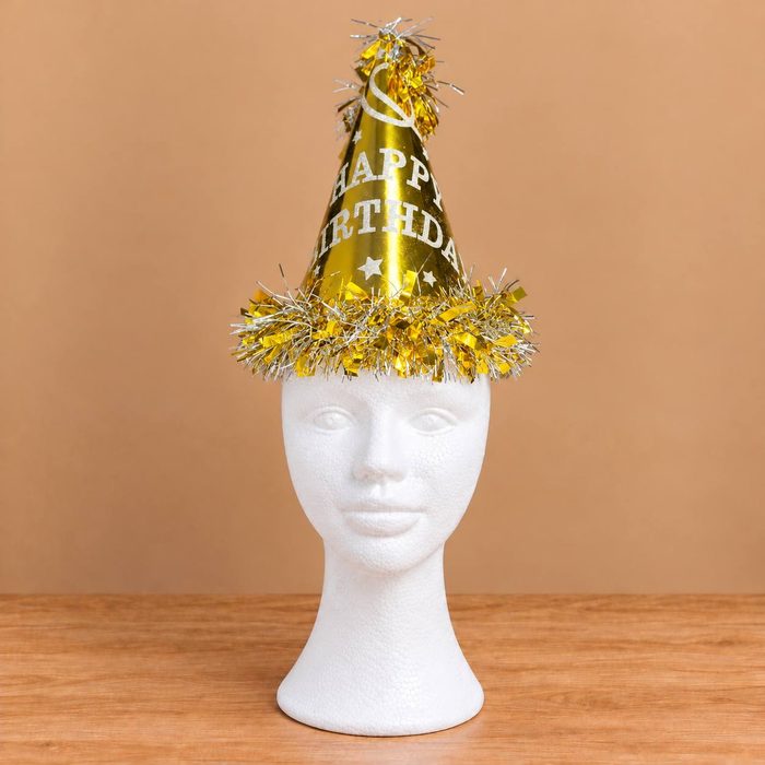 Sombrero Happy Birthday — Dorado