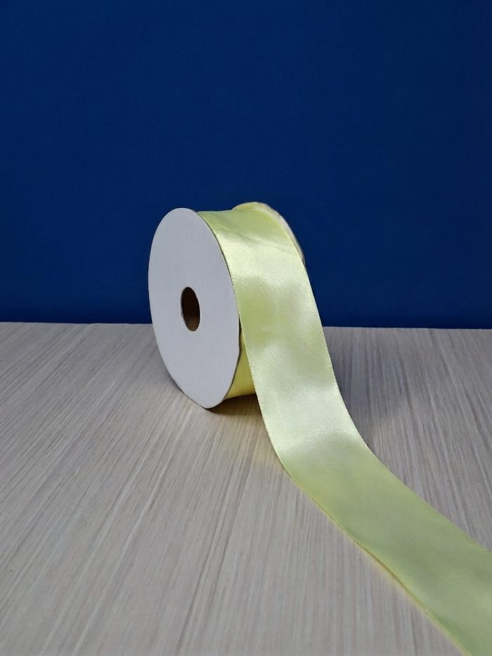 Cinta Raso #9 Amarillo 011 Rollo 23mts
