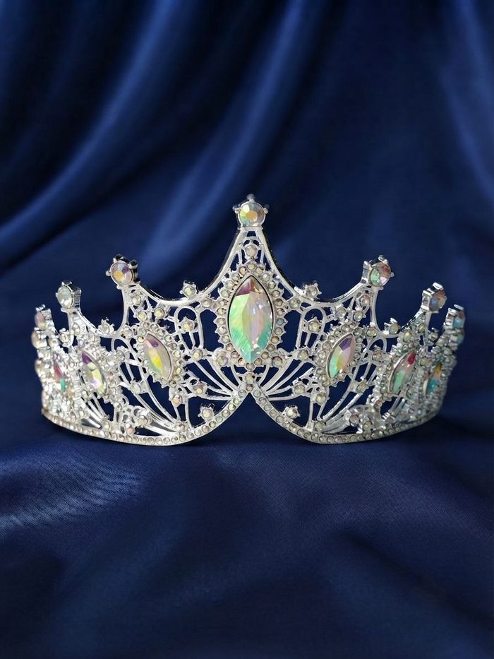 Corona De Metal 7481 - Plateado C/Tornasol