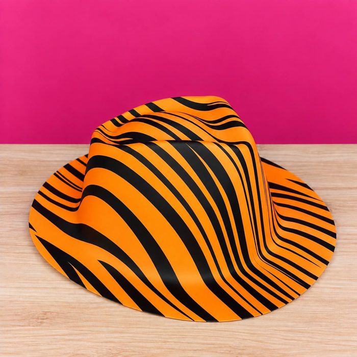 Sombrero de Rayas Neon - Naranja