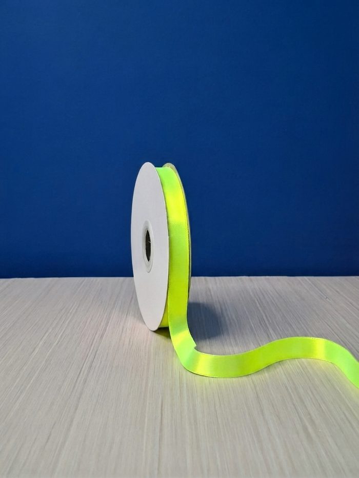 Cinta Raso #3 Amarillo Fluorescente 010 Rollo 46mts