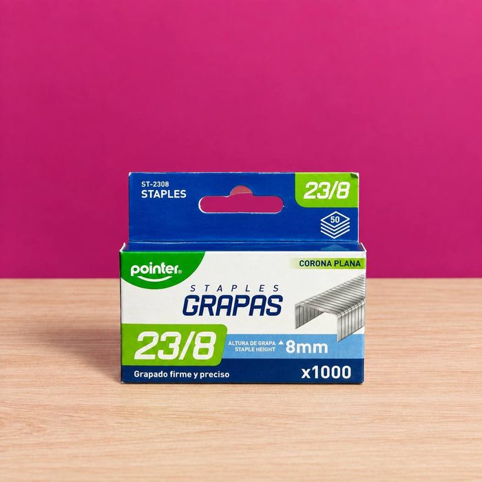 Grapas Corona Plana 8mm Pointer