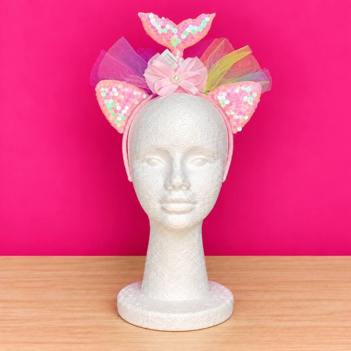 Cintillo Minnie C/Lazo Fucsia
