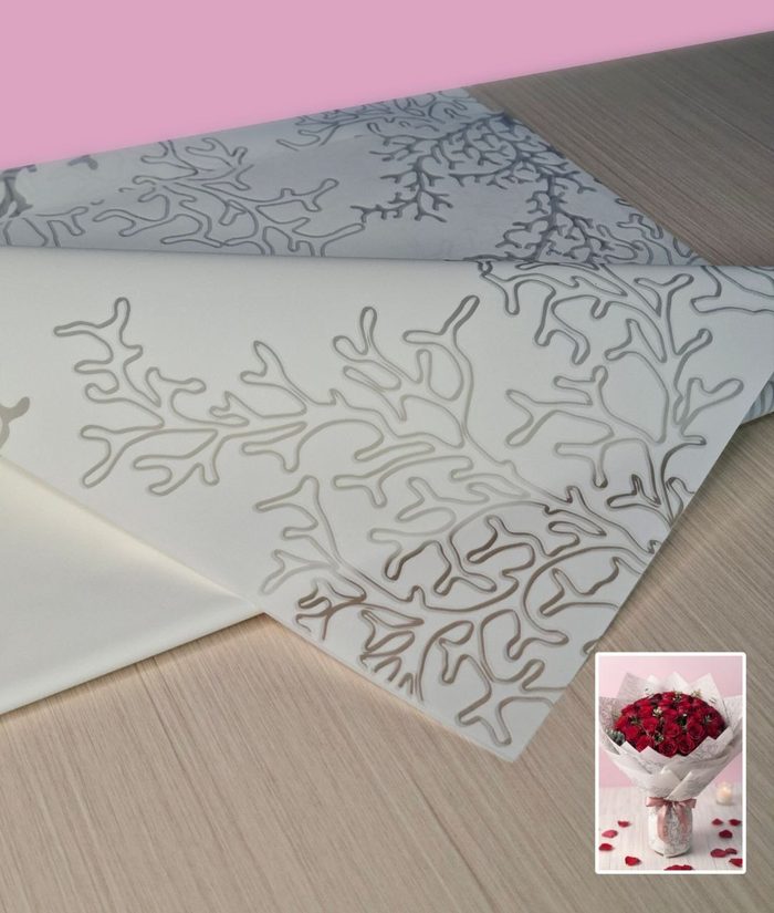 Papel Coreano Traslucido Coralino Blanco