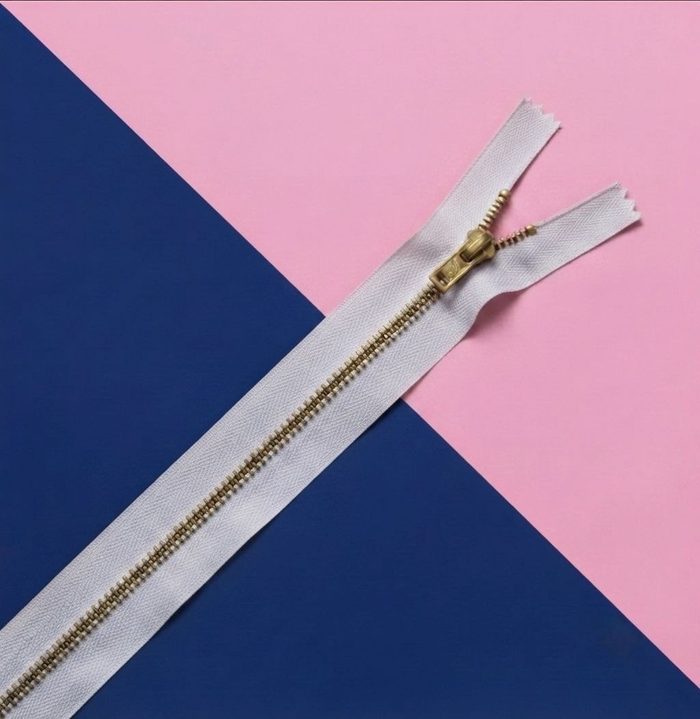 Cierre Metal Fino 20cm Blanco