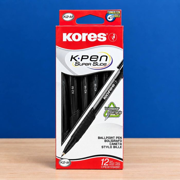 Boligrafo Kores Super Slide K2-M Negro