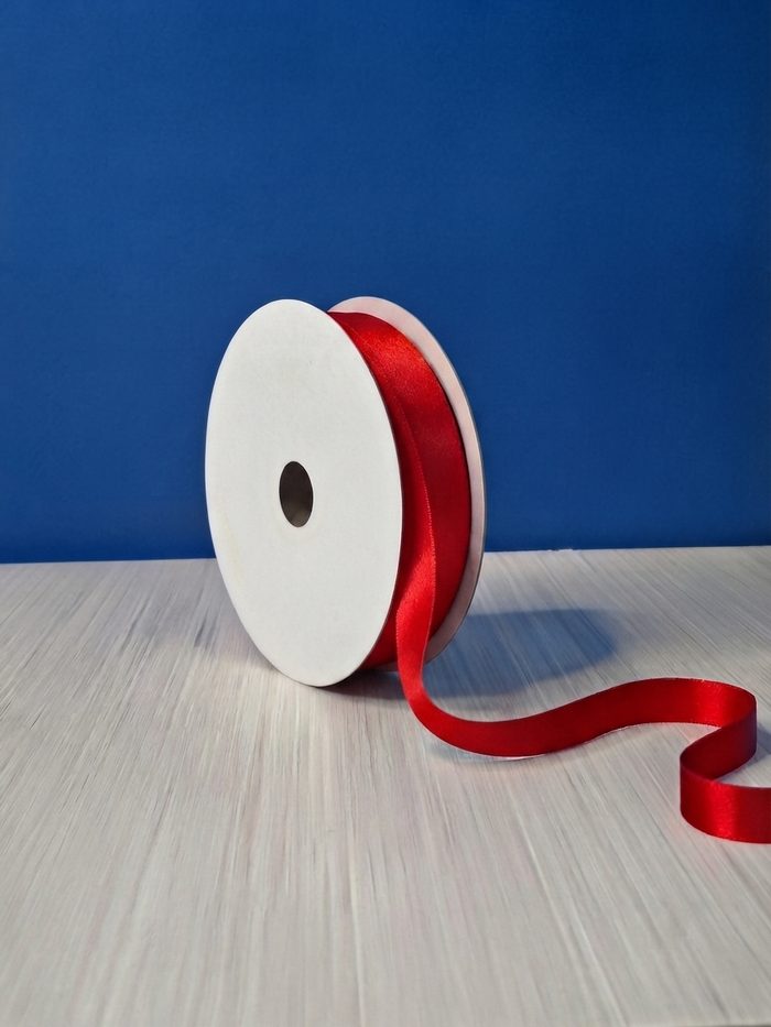 Cinta Raso #3 Rojo Fuego 037 Rollo 46mts