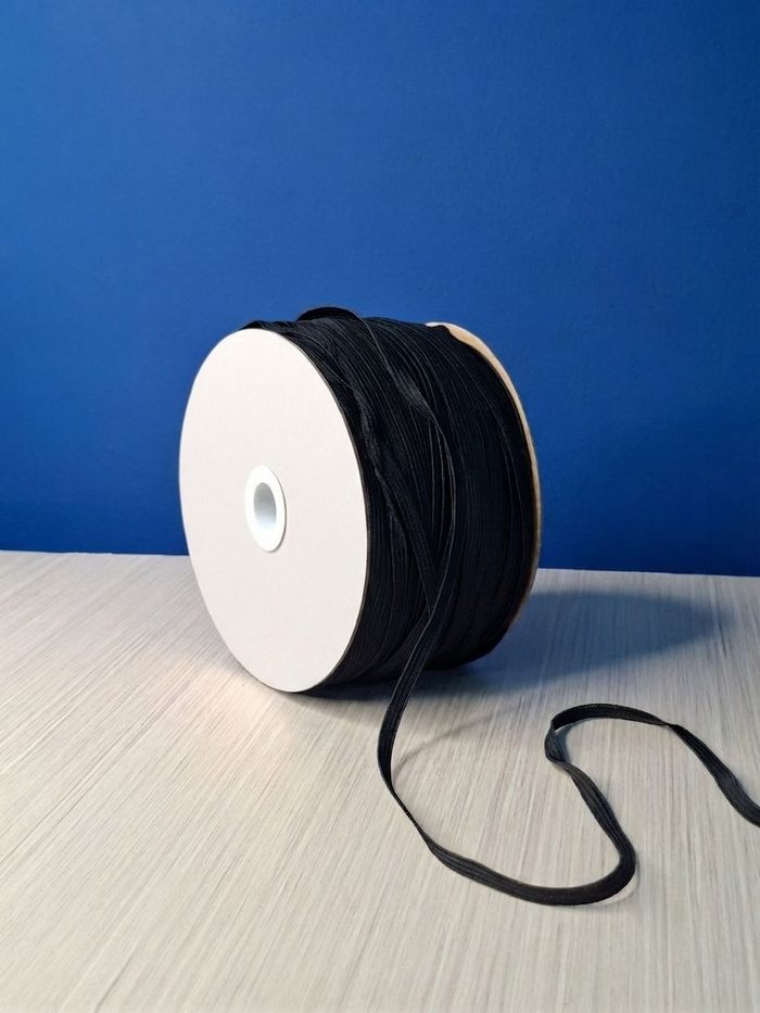 Elastica Trencilla Negra X Rollo - 5mm (200metros)