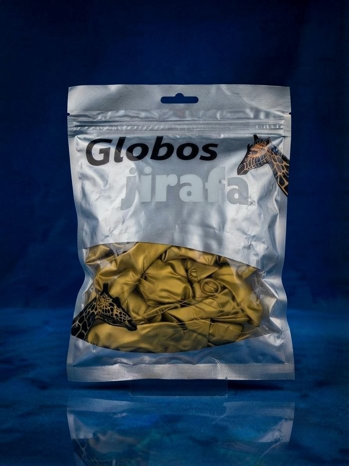 Paquete De Globos Jirafa - R5 Oro Intenso 50pz