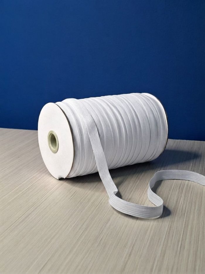 Elastica Rayon Blanca X Rollo - 12mm 100mts