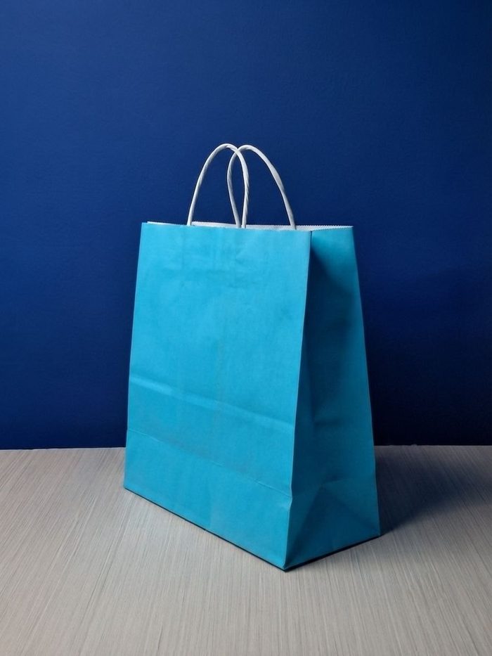 Bolsa Kraft Rectangular - Azul Cielo
