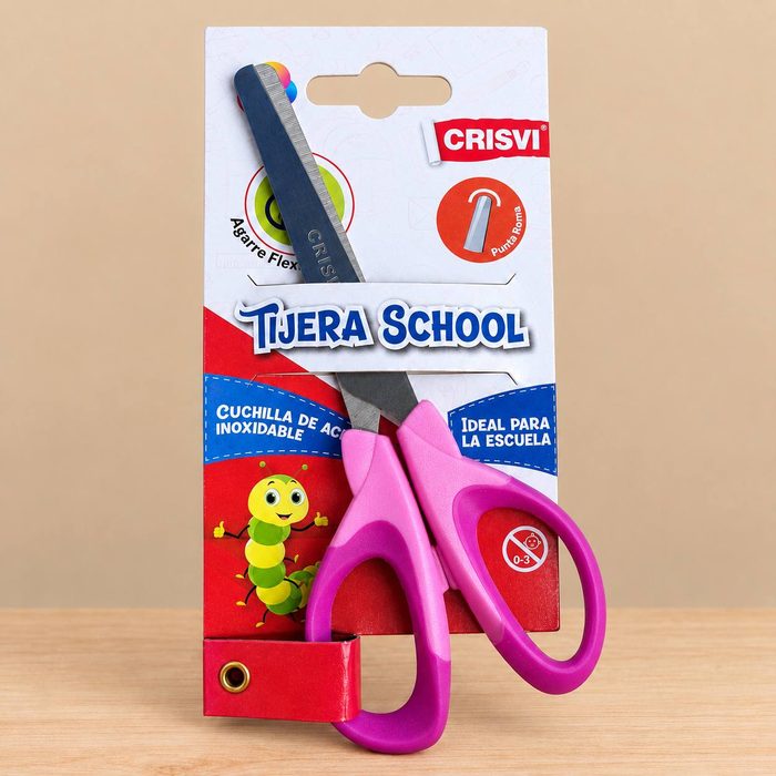 Tijera School 5.5" Crisvi Agarre Flexible