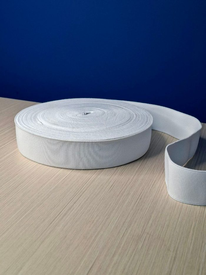 Elastica Macuto Blanca X Rollo - 40mm (25metros)