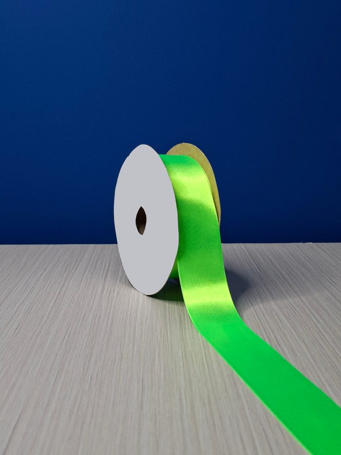 Cinta Raso #9 Verde Fluorescente 046 Rollo 23mts