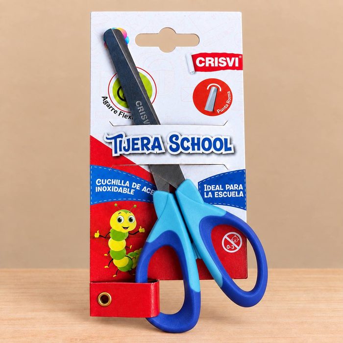 Tijera School 5.5" Crisvi Agarre Flexible