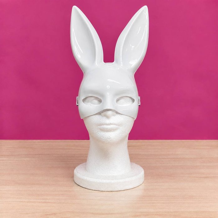 Antifaz Conejo Playboy - Blanco