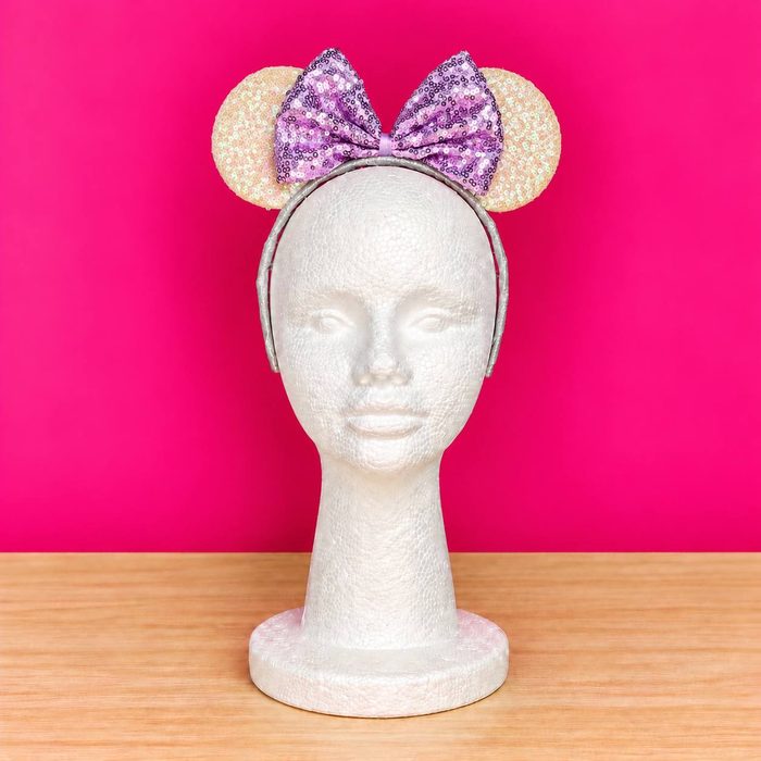 Cintillo Minnie Multicolor Escarchado