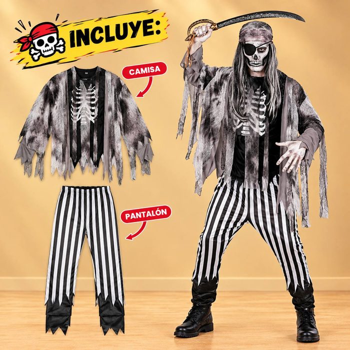 Disfraz Piratas Zombies - Talla 8